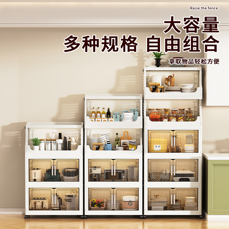 Kệ để đồ nhà bếp rộng 60-70cm tủ đựng đồ gấp nhiều tầng giá để đồ gia vị sàn gia vị gia dụng