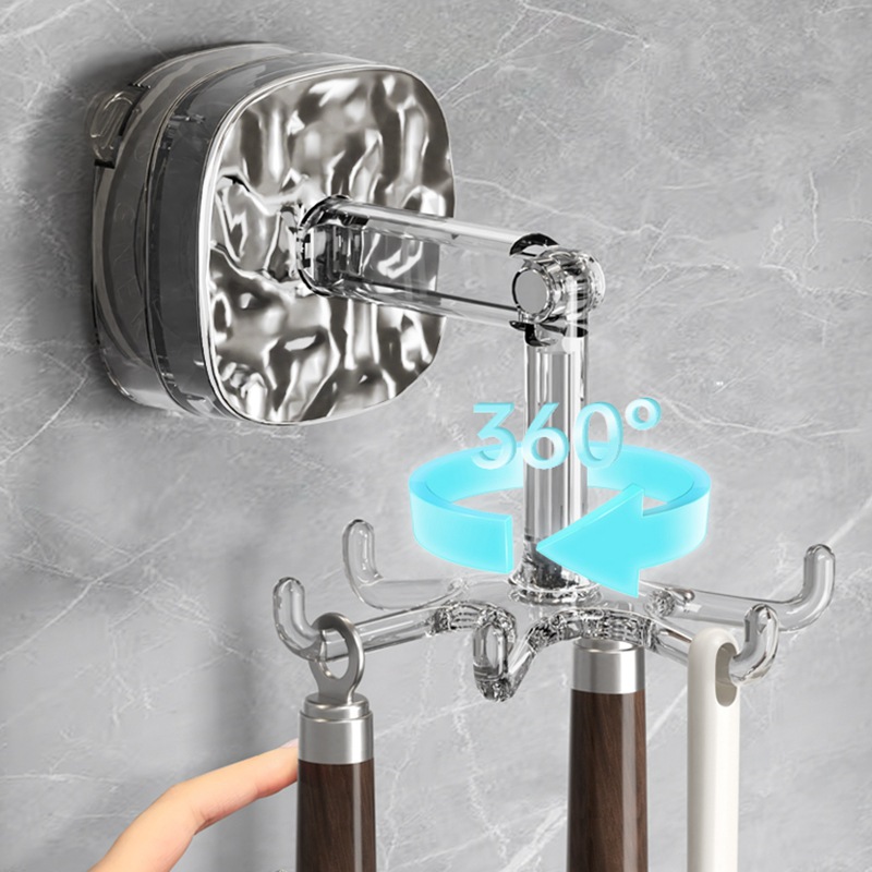 Móc treo cốc hút Giá treo cốc hút xoay nhà bếp Xẻng không đục lỗ móc dính thìa giá treo đựng đồ gia dụng