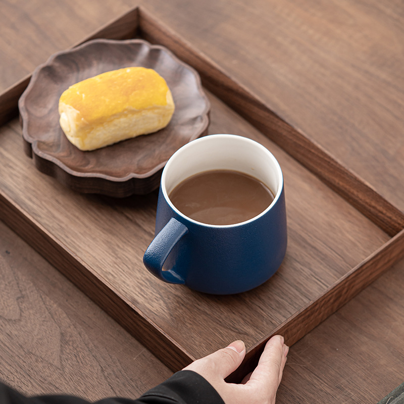 Cốc cà phê Putiao cốc ăn sáng Cốc gốm sứ có nắp cốc uống nước cá nhân dung tích lớn văn phòng đơn giản Hộp quà