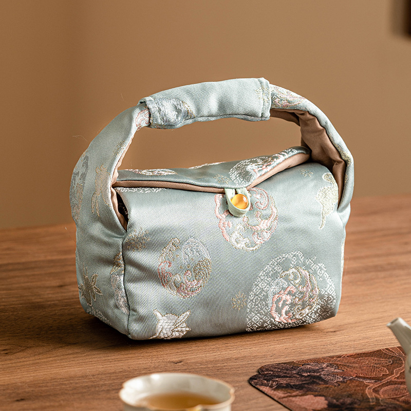 Túi xách thổ cẩm Jintu túi đựng bộ trà du lịch túi đựng đồ túi xách tay thêu tay cao cấp túi đựng túi đựng trà
