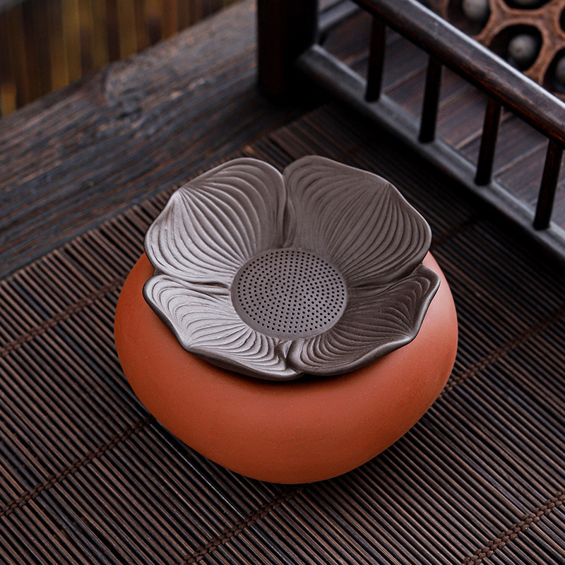 Lọc trà hồng cát tím, đồ trang trí lọc trà sáng tạo, phụ kiện cổ điển, tách lọc, khay ngăn trà, lưới lọc trà