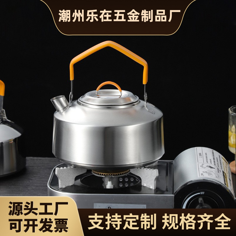 Ấm đun nước bằng thép không gỉ 304 ngoài trời Le trong ấm đun nước ngoài trời ấm trà Cắm Trại Dã Ngoại Bếp dã ngoại dụng cụ nấu ăn cầm tay