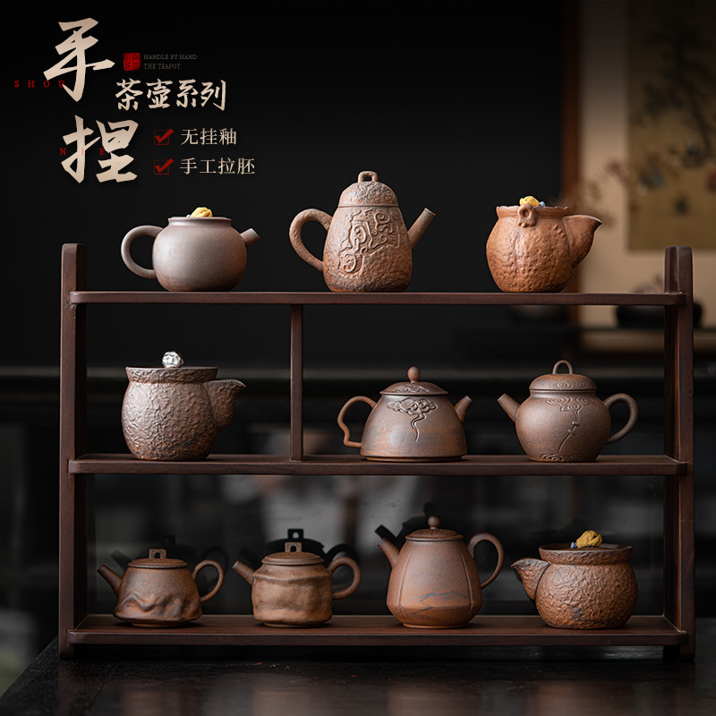 Bàn tay làm bằng bùn đá, nón mây lành, dụng cụ pha trà Kung Fu, dụng cụ pha trà, dụng cụ pha trà, dụng cụ cầm tay bằng gốm sứ kiểu Nhật, ấm pha trà