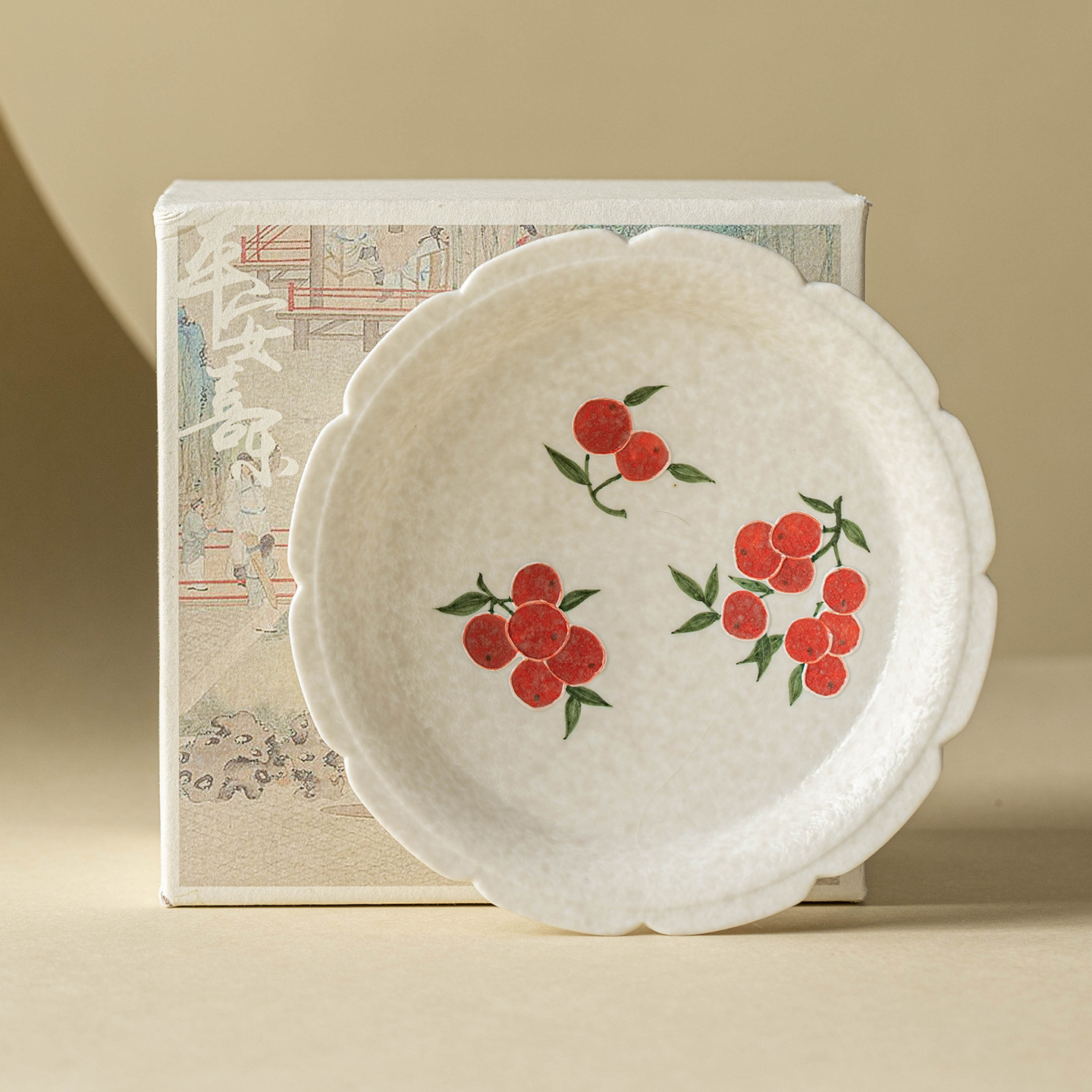 Nhà máy Jisu mỏ đá trắng vẽ tay đống nồi anh đào chạm khắc bàn ủ khô bộ trà giá trị cao ấm trà biển gốm sứ