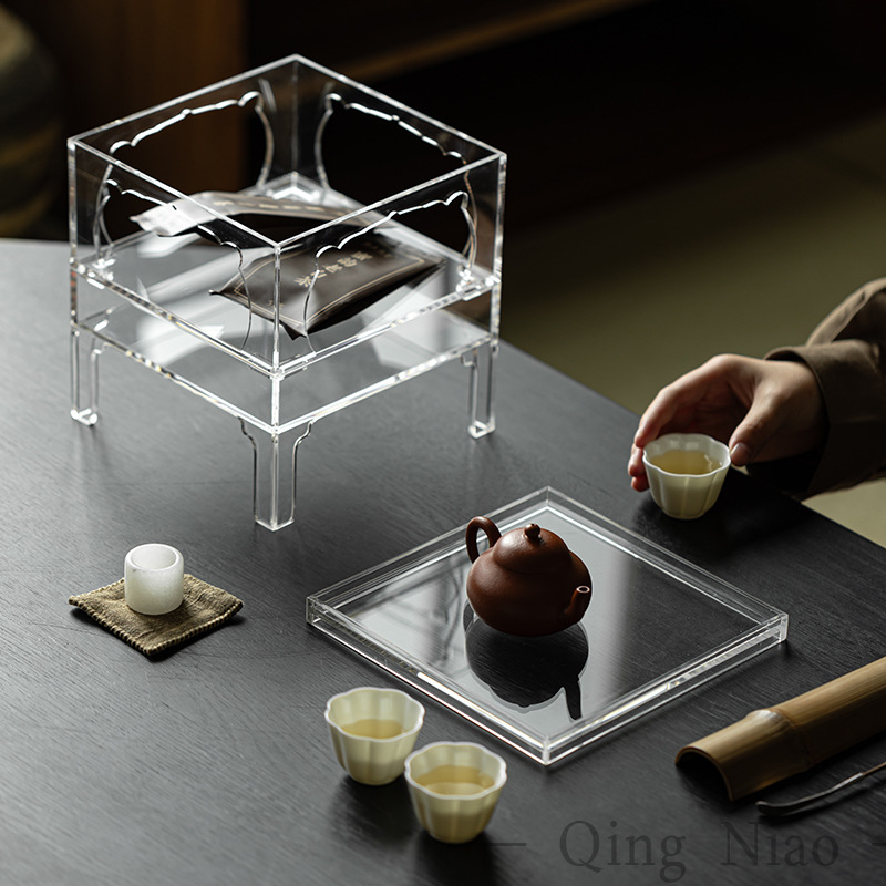 Hộp đựng đồ để bàn kiểu mới Giá đựng cốc Acrylic Giá đựng cốc trà cốc cà phê Giá đựng cốc nước