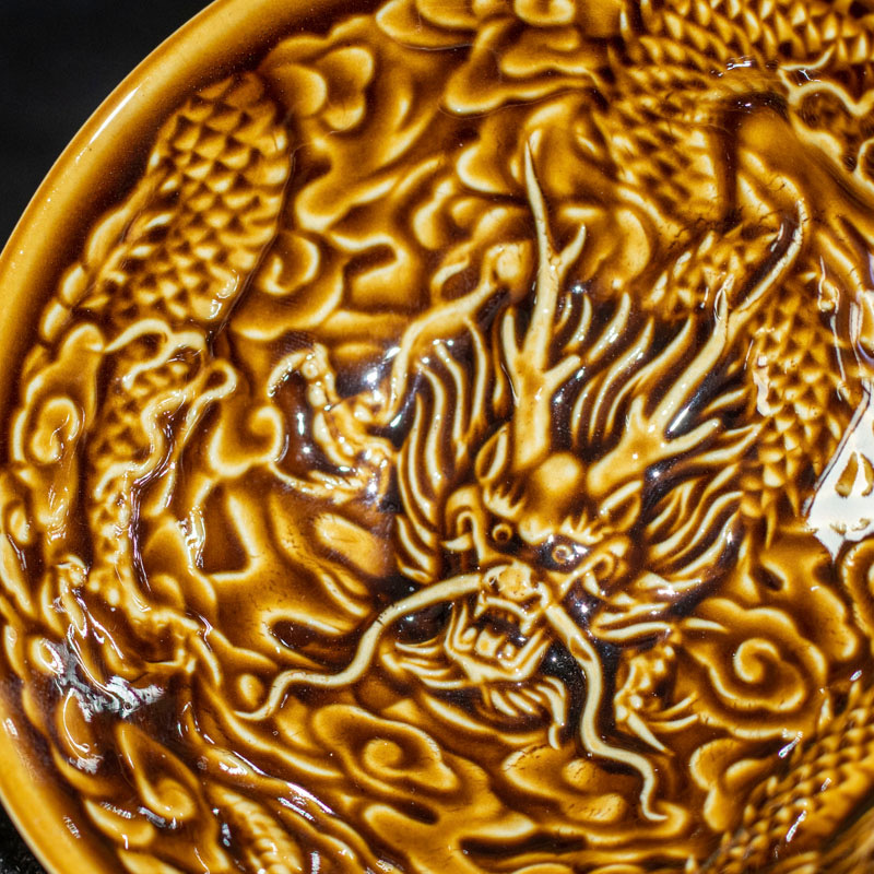 Cai Shoulong [Long Teng Prosperity] Chén trà Jianyao, cốc chủ nhân đốt củi thủ công, bộ trà Kung Fu, cốc trà