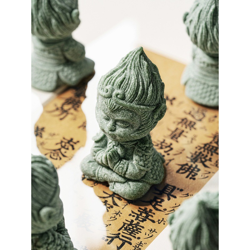 Phong cách Quốc Gia Màu Xanh sa thạch lớn vật nuôi trà hiền triết đồ trang trí để bàn bể cá hòn non bộ cảnh quan trang trí nhà với cây cảnh