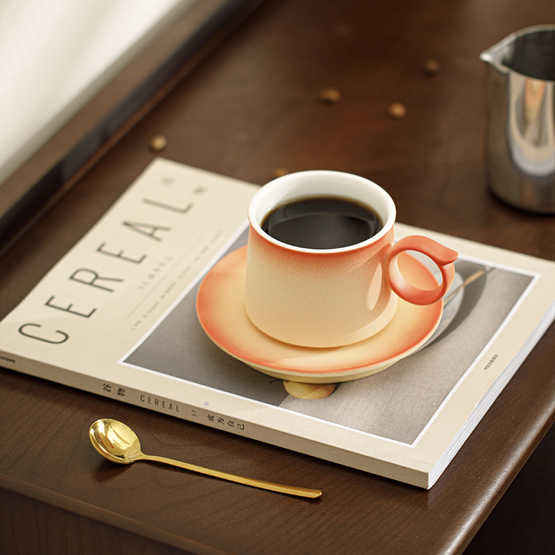Cốc cà phê cốc và đĩa gốm sứ cao cấp tinh tế cho nữ giá trị cao cốc nước ăn sáng quà tặng văn phòng tại nhà