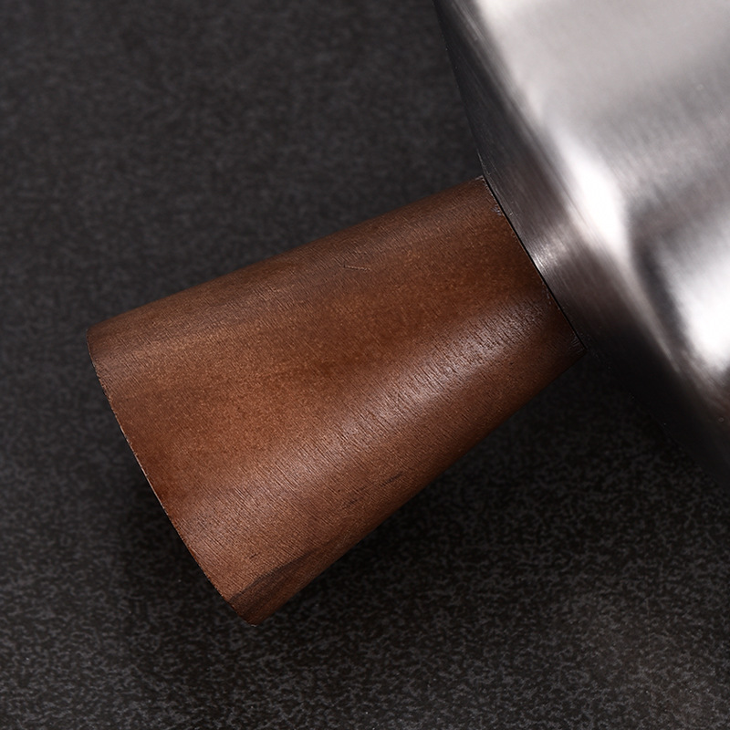 Ly kem inox 304 chân gỗ cao, cốc đựng bánh pudding PBCP19