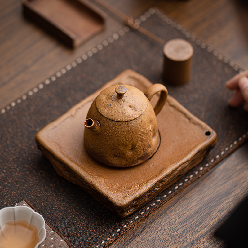 Bình đựng nước chấm, bình đựng nước chấm, bàn làm bằng gốm thô cổ, bàn làm bằng tay, khay đựng hoa quả khô gia dụng, khay đựng trà, phụ kiện bộ trà