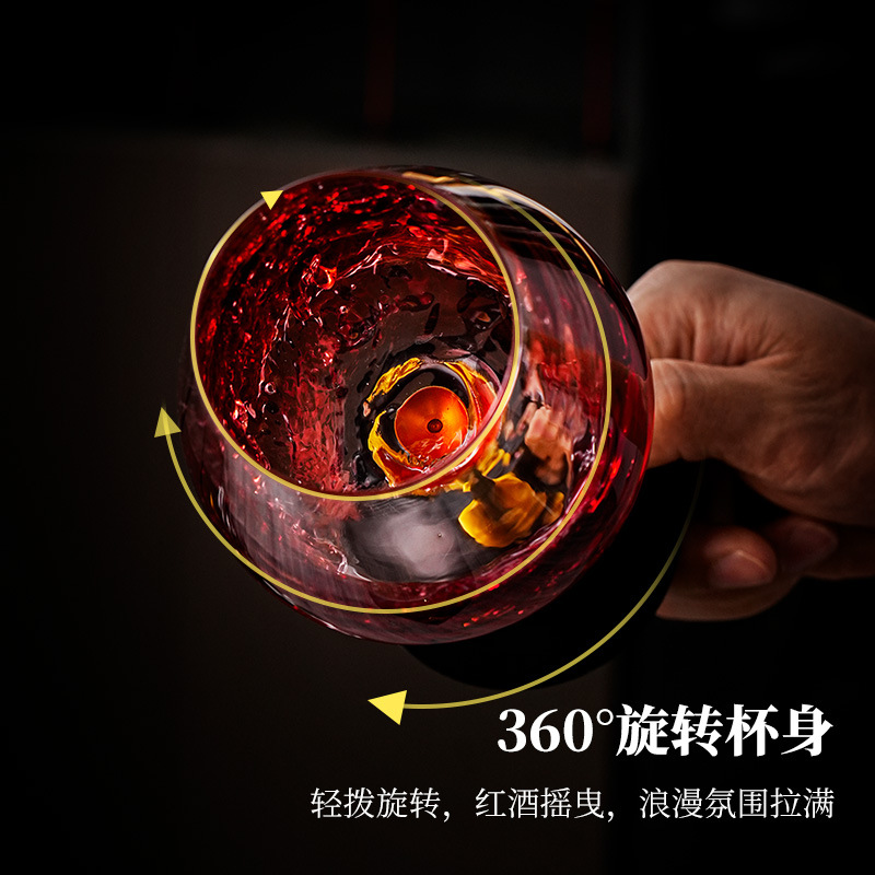Hộp quà tặng tóc thẳng tại chỗ, ly rượu quà tặng, ly rượu vang đỏ xoay, ly rượu vang pha lê xoay, ly cao với logo