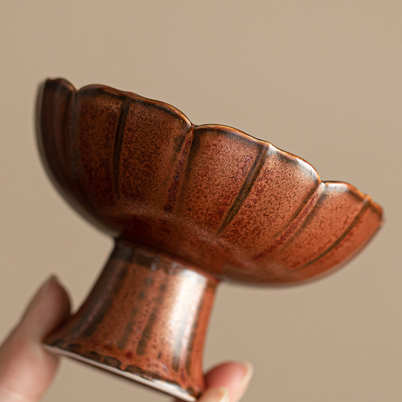 Đĩa trái cây cao gót Qingfeng Đĩa trái cây cao gót gốm sứ Đĩa giải khát Bàn trà nhỏ Đĩa chấm tim Đĩa đồ ăn nhẹ Khay đồ ăn nhẹ