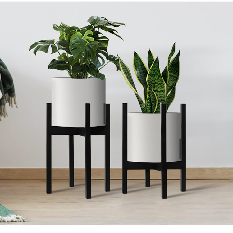 Kệ để chậu hoa lắp ráp bằng sắt đặt  phòng khách ban công đơn giản hiện đại TBH6155