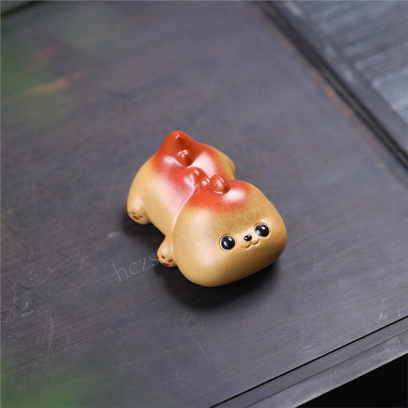 Đồ trang trí rồng sữa con vật cưng trà cát tím thủ công bộ trà rồng nhỏ sáng tạo bộ trà đồ trang trí khay trà đồ trang trí gốm sứ có thể nuôi