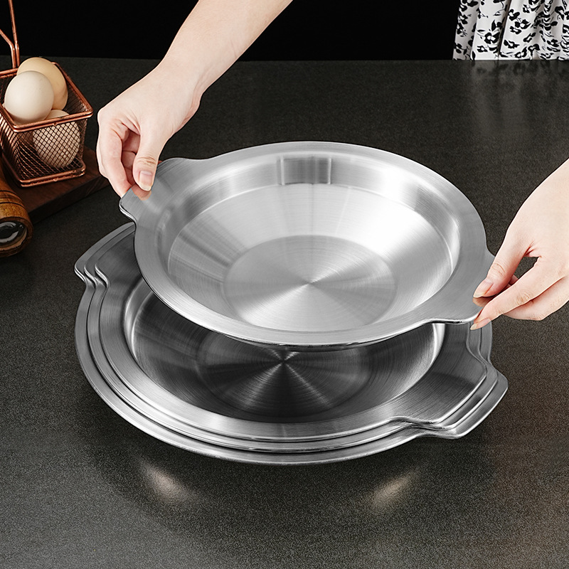 Nồi lẩu khô kiểu Hàn Quốc inox 304 size 24-30cm PBCP14