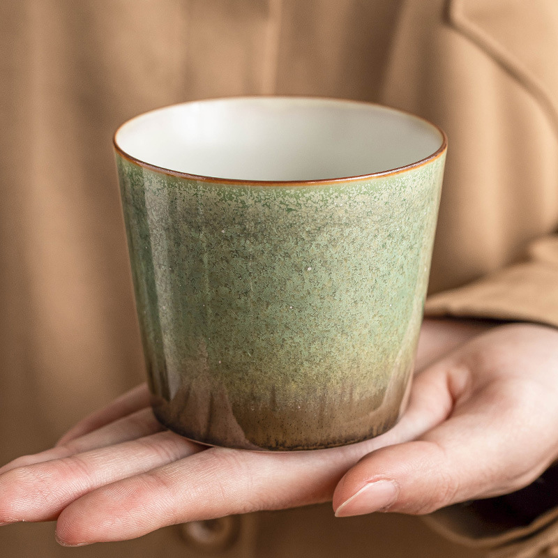 Cốc latte thay đổi lò nung cốc cà phê Yanran gốm sứ làm bằng tay bầu trời đầy sao xanh cốc cà phê gia dụng cốc tiện dụng cổ điển cốc trà