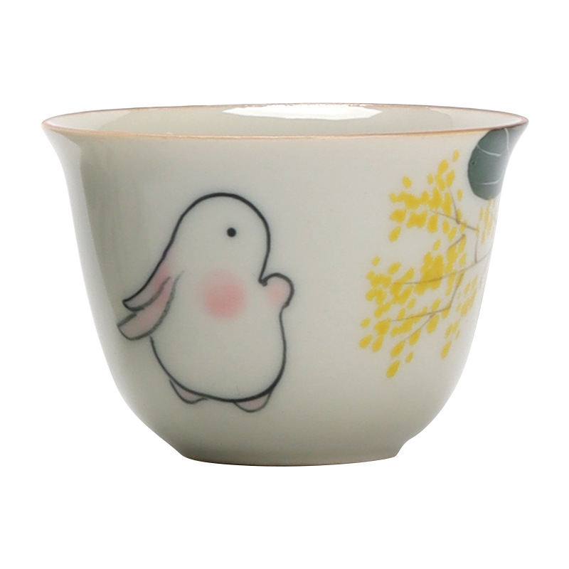 Cốc trà vẽ tay Jingui Yuetu, cốc chủ nhân cao cấp cá nhân, cốc đơn, Bộ trà Kung Fu gốm sứ Trung Quốc, cốc trà nhỏ