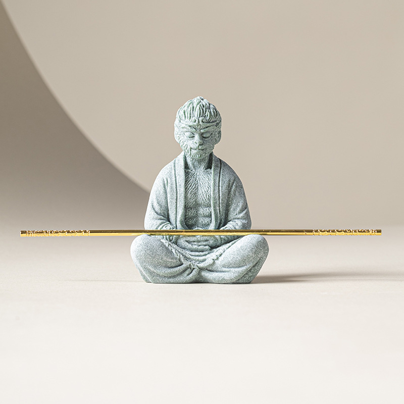 Đồ trang trí sáng tạo Monkey King bằng đá xanh