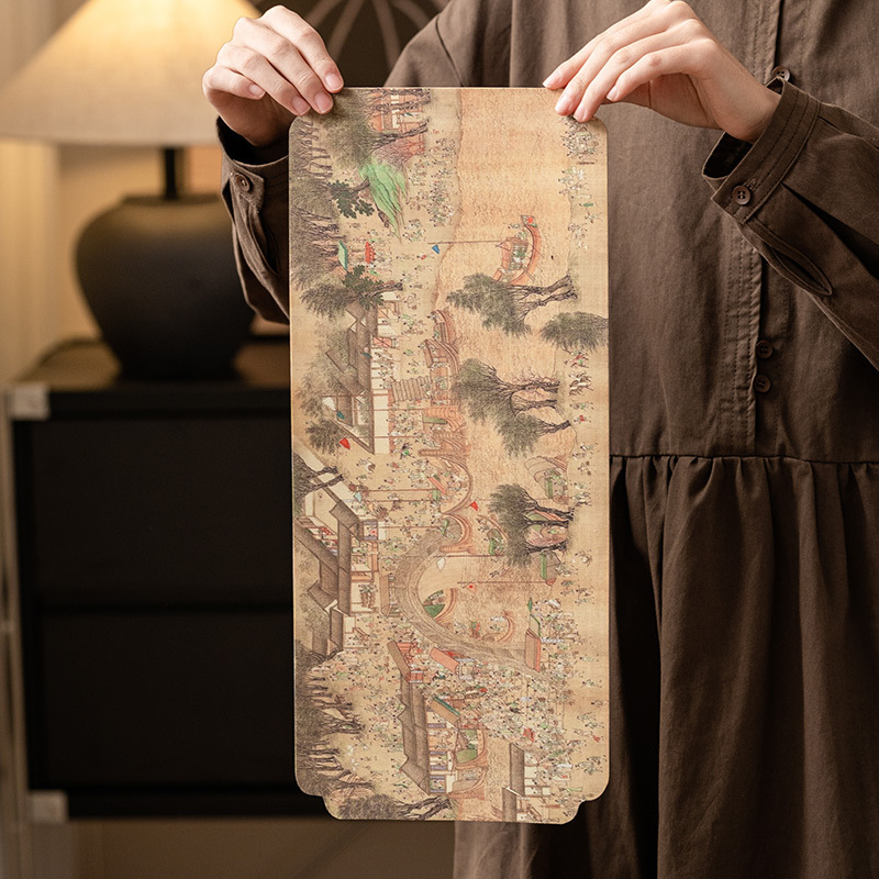 Lễ hội Qingming Shanghetu Bàn trà hai mặt Bàn trà gấm làm bằng tay Tấm lót ly Tấm lót trà vải không thấm nước Tấm lót bàn khăn trải bàn