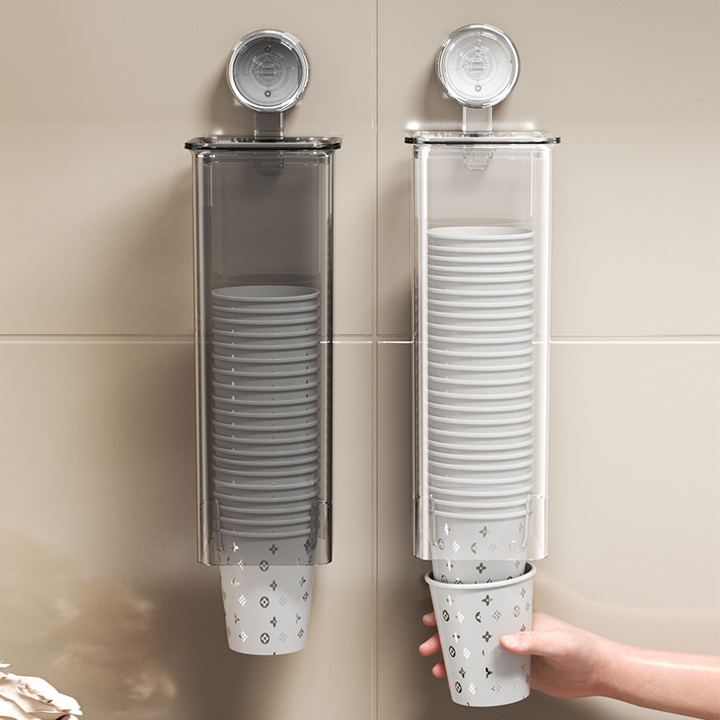 Cốc hút cốc đựng cốc dùng một lần Máy lọc nước Giá đựng cốc giấy Giá đựng cốc không đục lỗ Giá đựng đồ treo tường