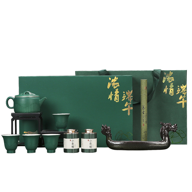 Bộ Quà Tặng Bộ ấm trà sáng tạo Lễ hội thuyền rồng năm Nhâm Thìn