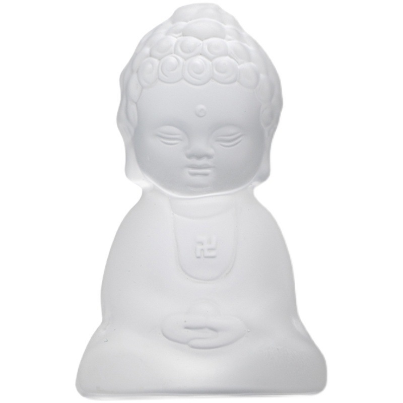 Đồ trang trí thú cưng trà nhà sư nhỏ thủy tinh Thiền Như Lai tượng Phật nhỏ Bộ trà Bộ trà Khay trà phụ kiện trà đạo