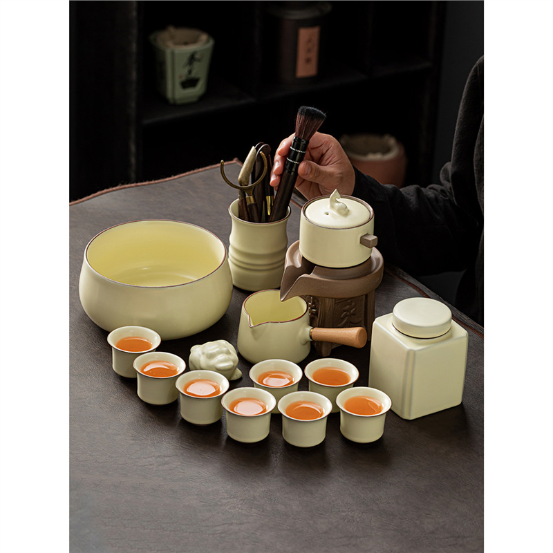 Bộ dụng cụ pha trà tự động lười lò Ru kiểu mới 2024, bộ gia dụng, tách trà pha trà quà tặng cao cấp cao cấp