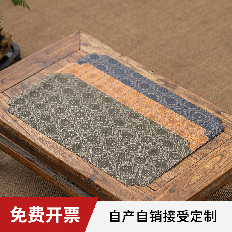 Tấm lót bàn trà chuyên dùng cho bàn trà Zen kiểu Trung Quốc mới tấm lót trà đạo chống thấm nước Tấm lót bàn trà Tấm lót bàn trà bàn cờ