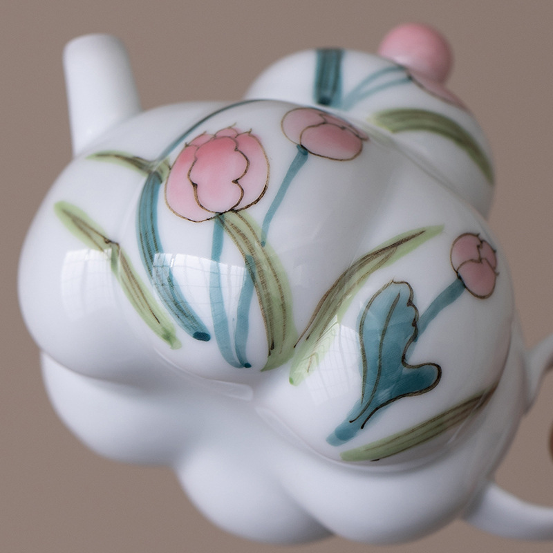 Bộ ấm trà du lịch một cốc vẽ tay tinh khiết bộ ấm trà sáng tạo bộ trà du lịch giá trị cao