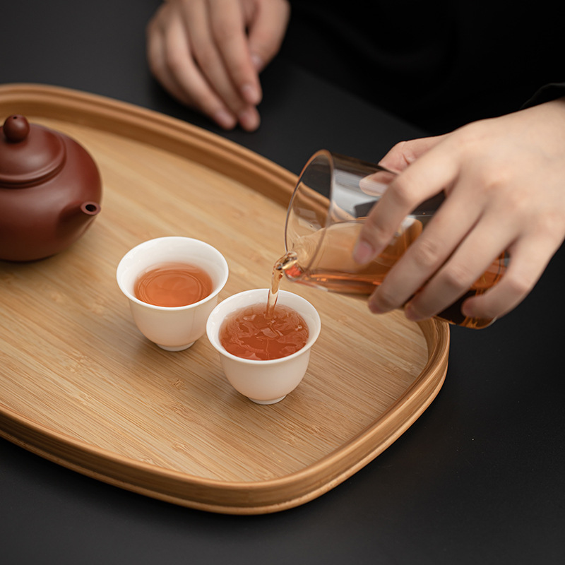 Khay giải khát khay trà hoa thu hải đường cổ điển khay trà bằng tre khay pha trà khô khay đựng trái cây khay đựng đồ trên bàn