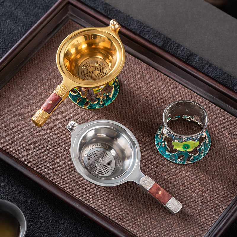 Dụng cụ pha trà cao cấp bằng thép không gỉ 304 Bộ lọc trà ngăn trà gia dụng Bộ trà Kung Fu Bộ lọc trà đạo