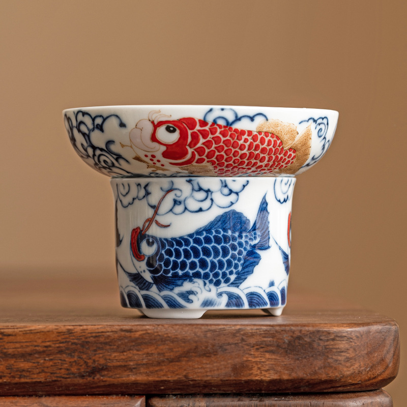 Bộ lọc trà rò rỉ trà Xianglong Nafu Bộ lọc trà gia dụng bộ trà Kung Fu kiểu Trung Quốc phụ kiện bộ lọc trà gốm sứ khay trà