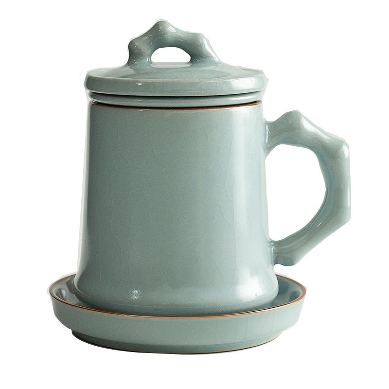 Cốc cá nhân văn phòng Ruyao Tianqing tách trà dung tích lớn cốc trà pha trà tùy tiện quà lưu niệm cao cấp văn phòng