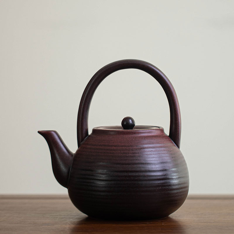 Ấm trà gốm sứ cổ điển kiểu Trung Quốc ấm trà sức khỏe ấm đun nước dung tích lớn ấm đun trà đơn ấm trà công phu