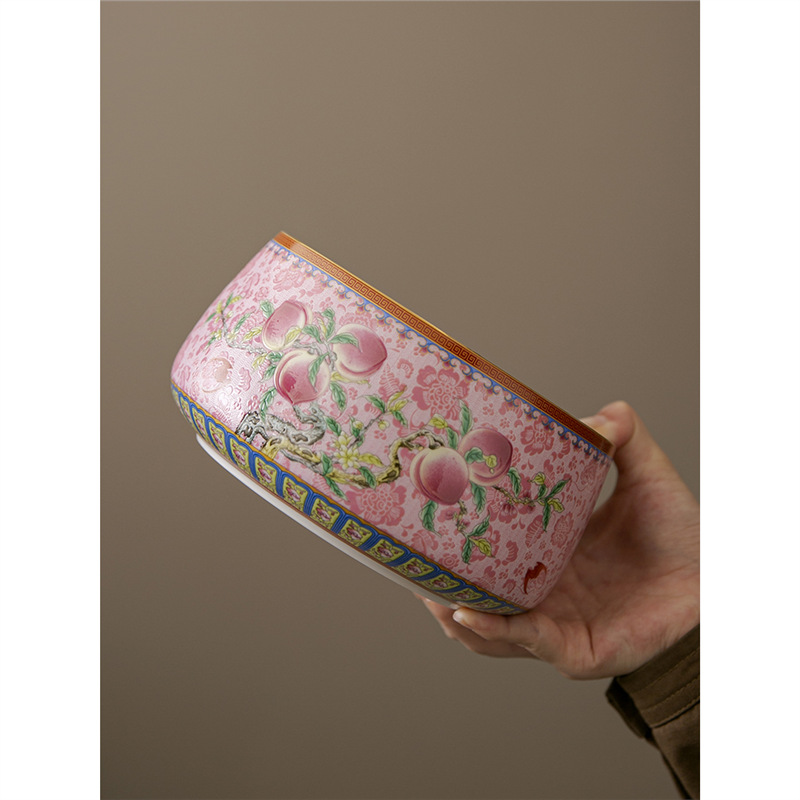 Rửa chén trà tráng men cỡ lớn rửa chén trà bát gốm sứ bộ trà kungfu phụ kiện trà đạo bình trà gia dụng rửa bút chậu nước