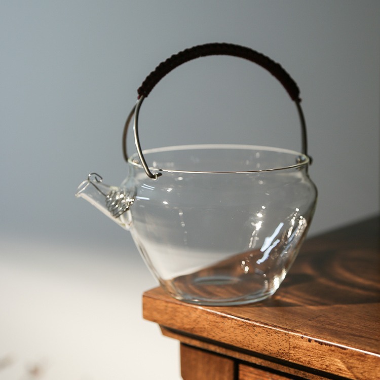 Xinyu Sản phẩm mới giỏ đựng thức ăn loại ấm cốc công cộng thủy tinh chịu nhiệt có thể nấu trà Biển Trà công suất lớn gia dụng