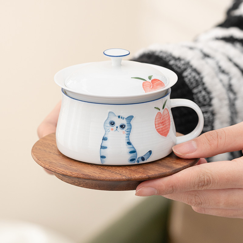 Trà cà phê thời gian tách cà phê gốm sứ nhẹ sang trọng tách trà tách trà văn phòng tách trà cốc nước cốc cao cấp