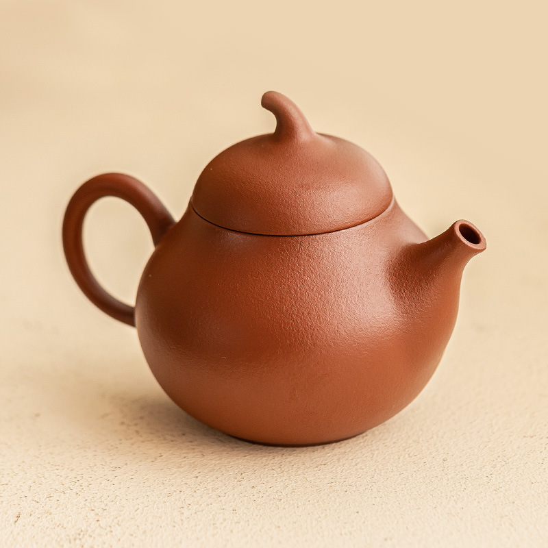 Ấm trà hình quả lê cát tím Zhuni ấm trà không tay nóng ấm đơn bộ trà Kung Fu kiểu Trung Quốc một ấm hai cốc pha trà gia dụng cao cấp
