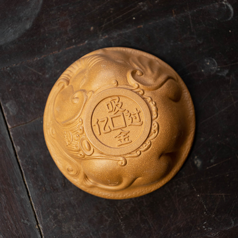 Cốc cát tím, cốc chủ, tách trà, tách trà, tách trà Pixiu, Cóc vàng, cốc may mắn, Bộ trà may mắn, Bán Buôn