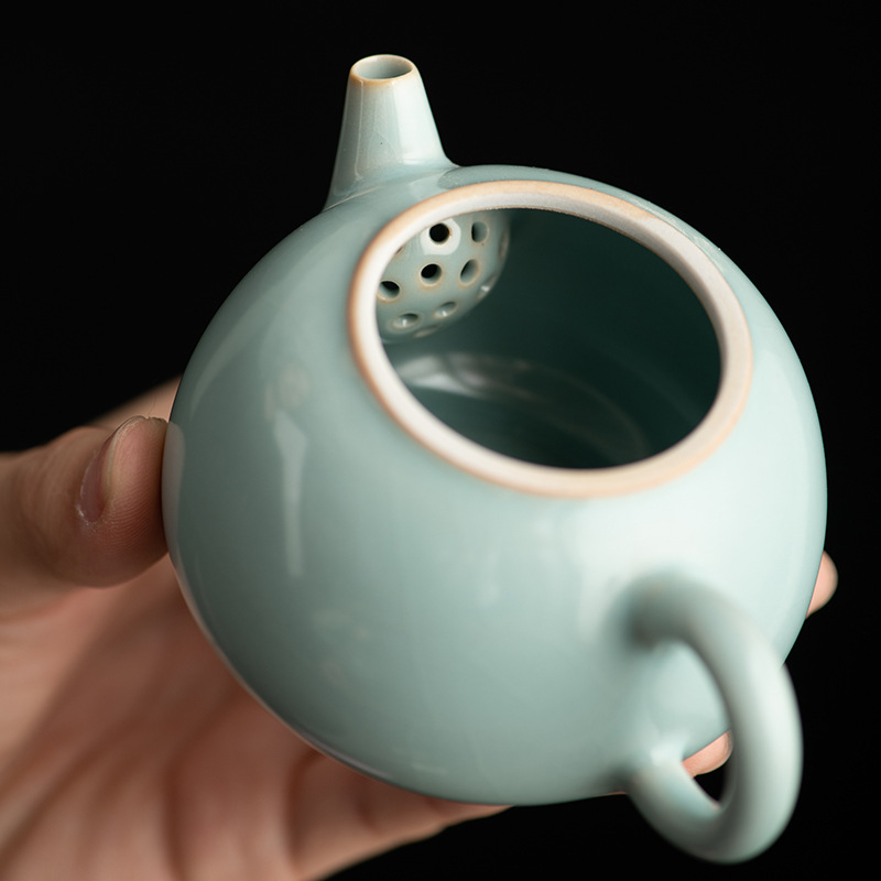 Bộ ấm chén du lịch Ruyao, phong cách Kung Fu, ngoài trời, di động, uống trà, mẫu mới 2025, gồm chén, ấm trà