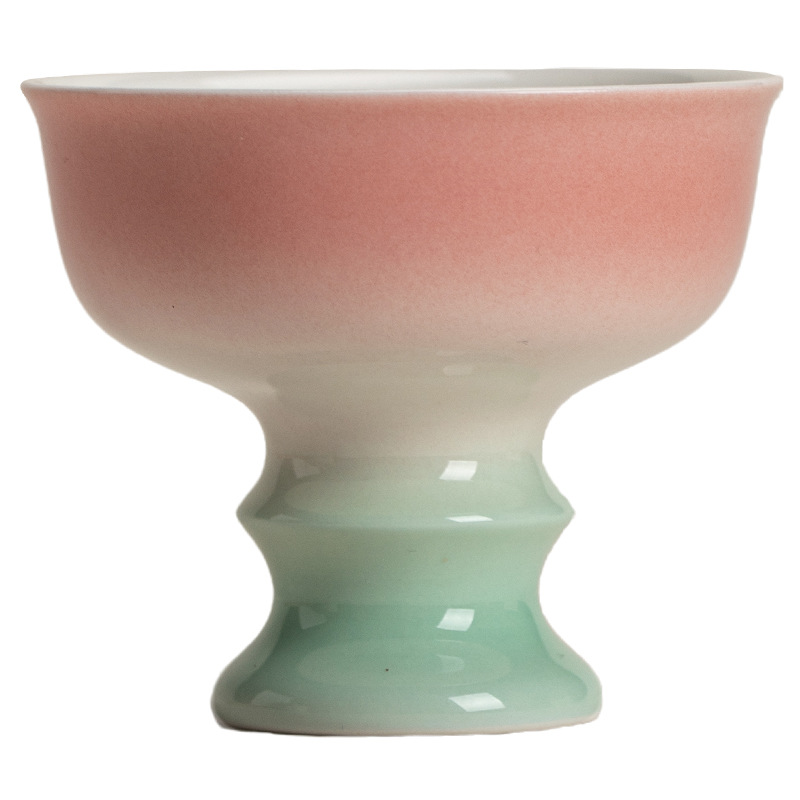 Chén trà đỏ tráng men bóng xanh Bộ trà Kung Fu gốm sứ gia dụng chuyên dụng cá nhân Cốc trà cốc chủ nhân Trung Quốc quà lưu niệm