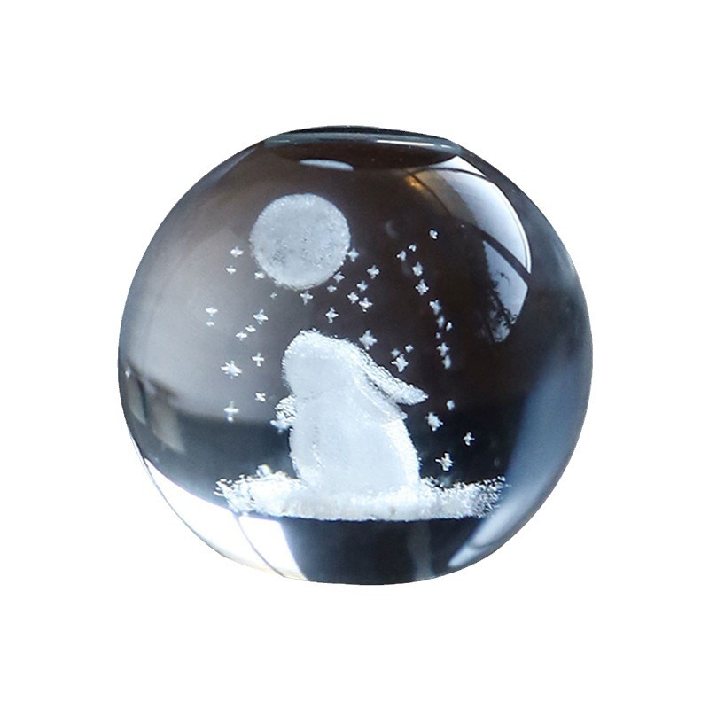 Bán buôn thỏ mặt trăng nhỏ thủy tinh có nắp đựng trà chơi Mochizuki Rabbit/tiền thỏ có nắp đậy ấm trà tử sa để phụ kiện trà đạo