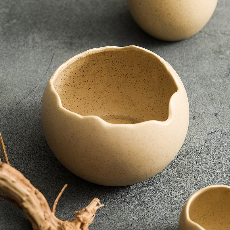 Bát sứ vỏ trứng Bát trứng hấp trứng trứng trứng gia dụng Bộ đồ ăn đặc biệt của khách sạn sáng tạo Bát món ăn phân tử Bát tráng miệng