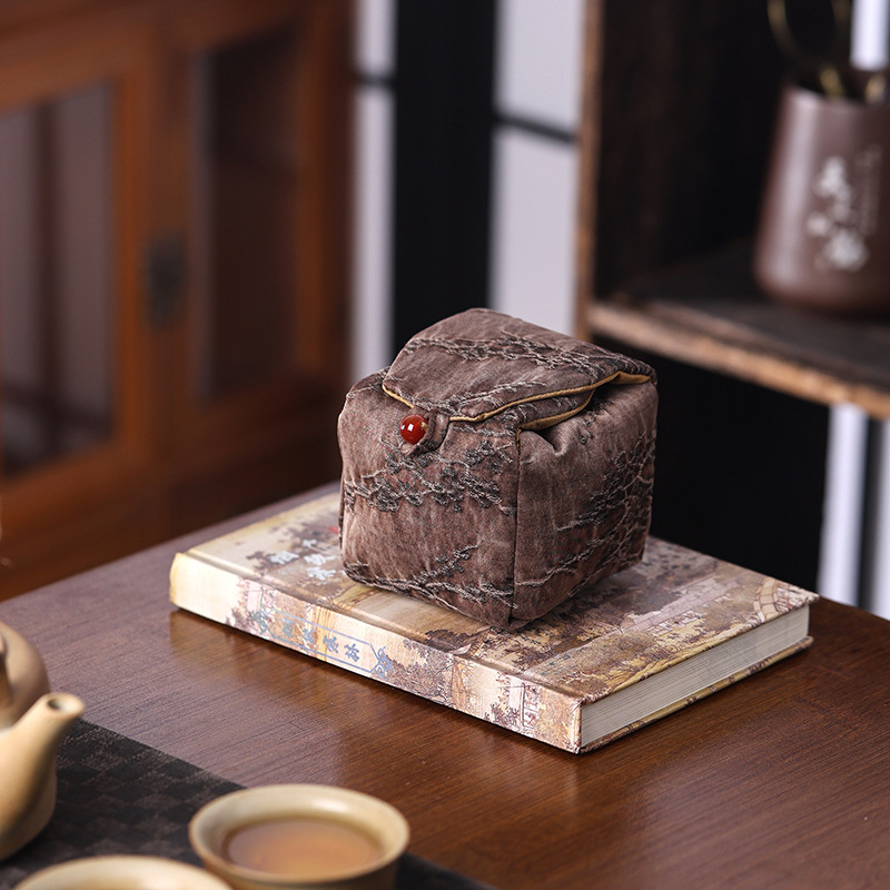 Túi đựng cốc cá nhân sợi Xiangyun túi đựng trà xách tay cổ điển túi nhỏ túi đựng trà túi đựng trà túi đựng trà phụ kiện