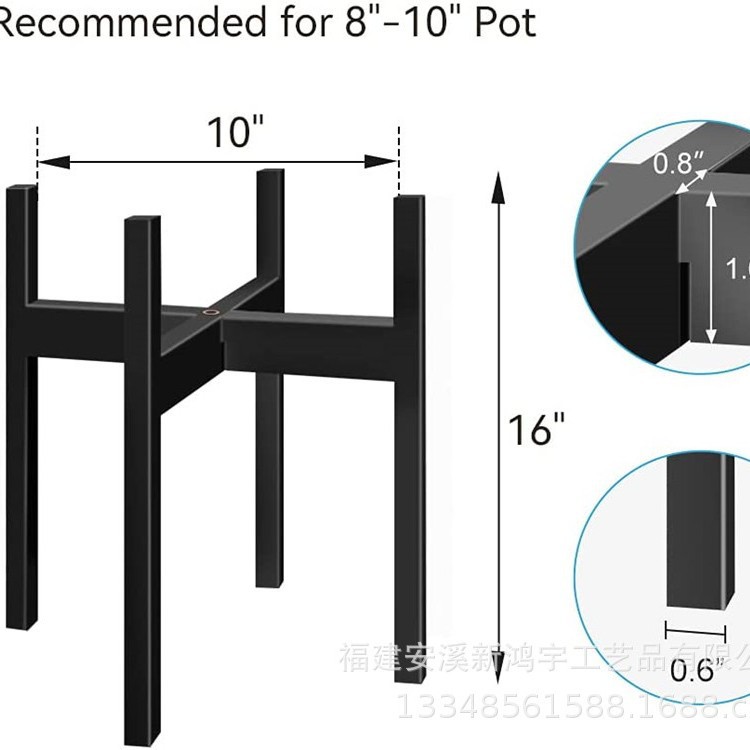 Kệ để chậu hoa lắp ráp bằng sắt đặt  phòng khách ban công đơn giản hiện đại TBH6155