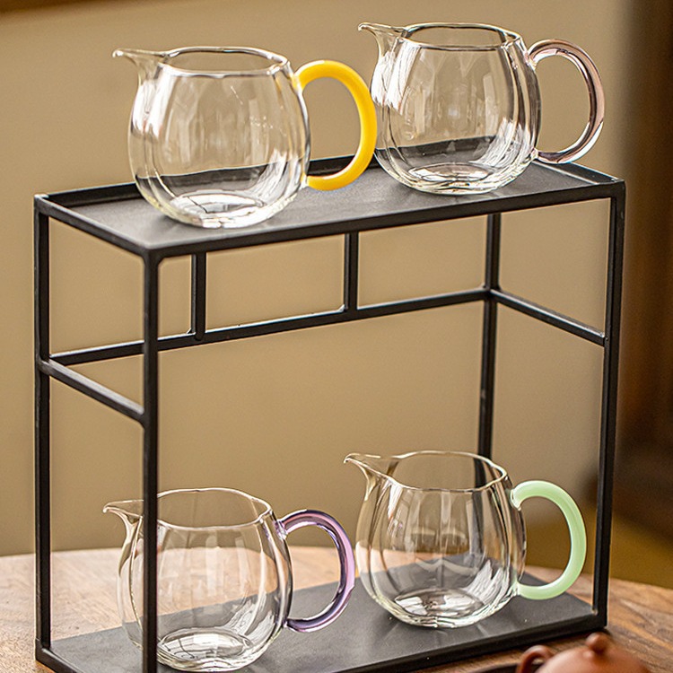 Cốc công bằng thủy tinh cao cấp trà biển thủ công cốc công cộng thủy tinh trong suốt cao cốc công cộng màu sáng tạo tách trà