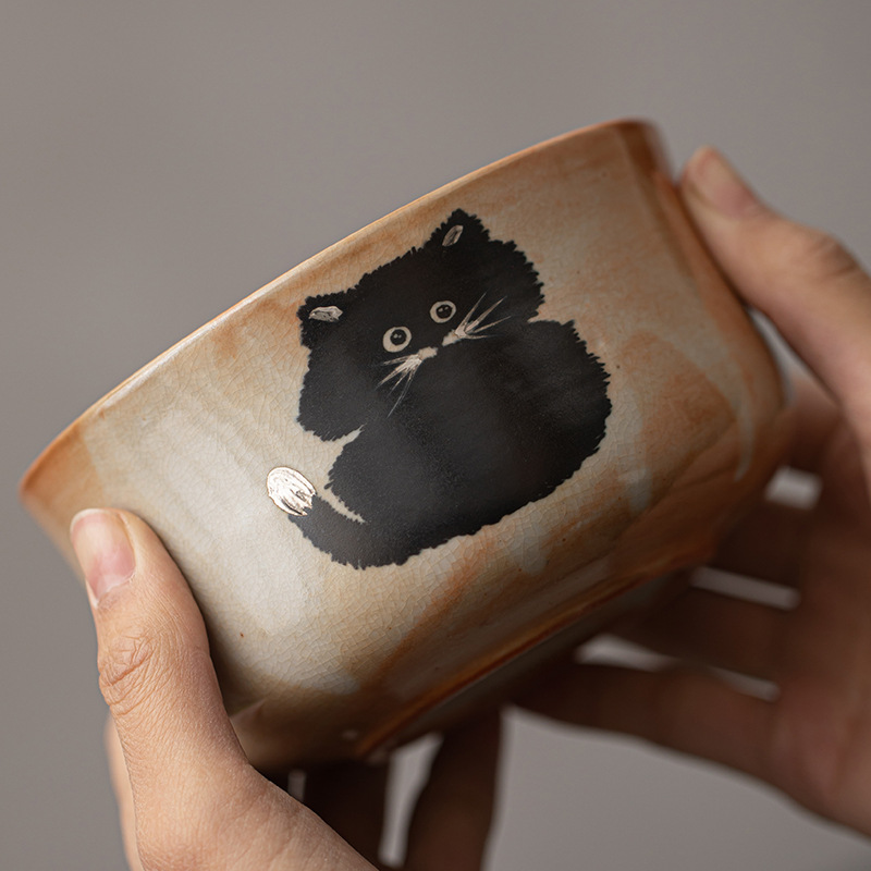 Bát matcha gốm sứ, bình trà, bình trà đứng, dụng cụ đặt trà thời Tống, phụ kiện trà đạo, bình trà, bình trà