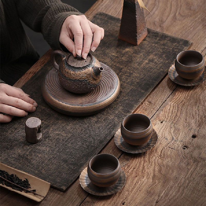 Cốc trà Gốm Sứ Cổ Điển Thủ Công cốc trà gốm thô kiểu Nhật cốc chủ nhân cốc cốc gốm sứ Kung Fu cốc trà Trung Quốc