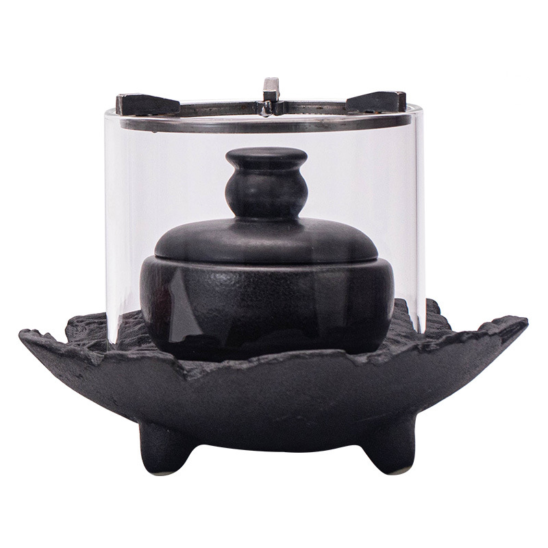Đèn cồn thủy tinh sáng tạo bếp ấm trà bếp xung quanh bếp nấu trà đế sưởi gốm sứ ấm ấm trà pha trà cổ điển Trung Quốc