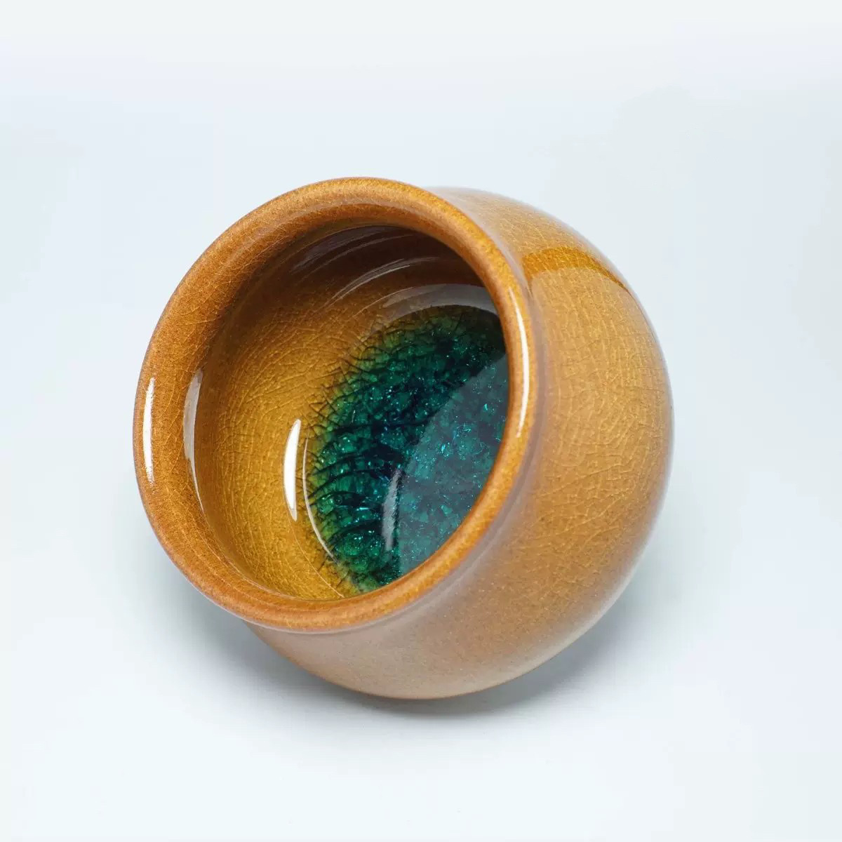 Jianyao Desert Oasis Buddha Belly Master Cup Jianyao Jianzhan Chai Lò nung tất cả các chén trà thủ công dung tích nứt băng tự nhiên